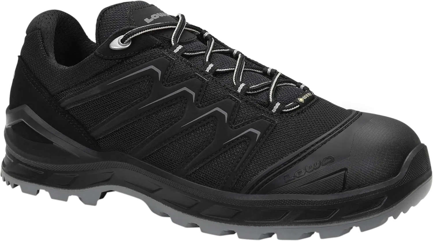 ELTEN Рабочие защитные ботинки LOWA Larrox Work GTX Black-Grey Lo S3 CI, женские и мужские, текстильные, со стальным защитным носком, легкие, спортивные