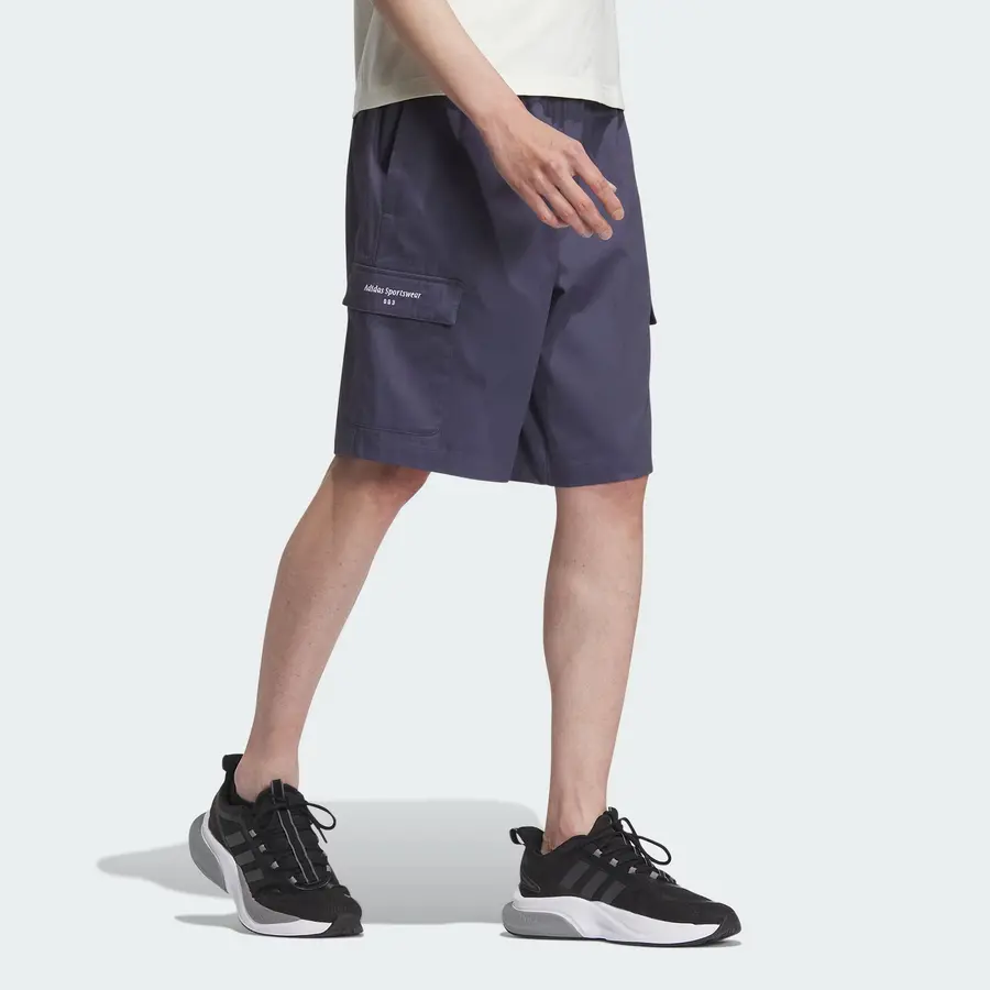 Спортивные шорты adidas Sportswear Cargo Shorts 'Teal' — фото 4