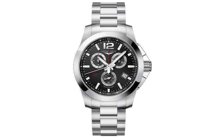 

LONGINES Часы Comcast Collection Quartz Movement Men's Watch Black Dial Stainless Steel Case Stainless Steel Watchband, Black Dial