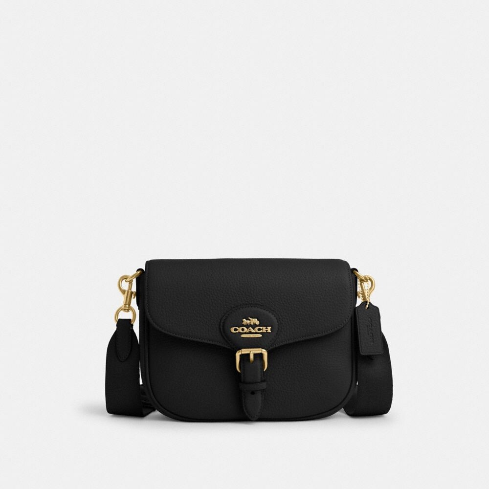 

Сумка кросс-боди COACH Amelia Saddle, золотой/черный