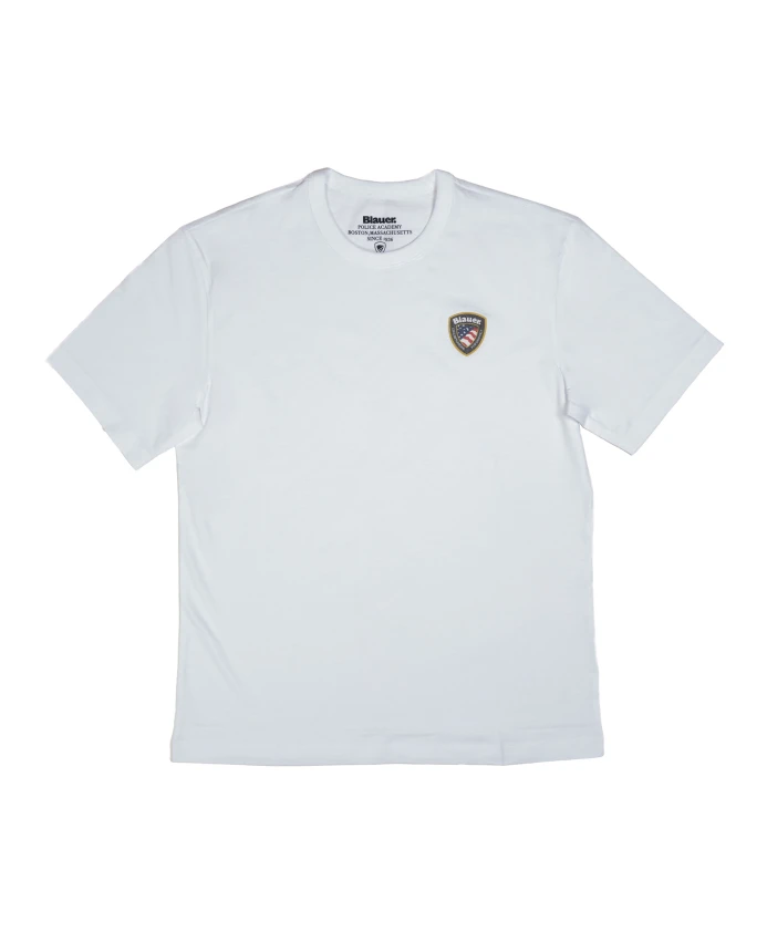 

Футболка из полиэстера с резиновой нашивкой. Blauer, серый