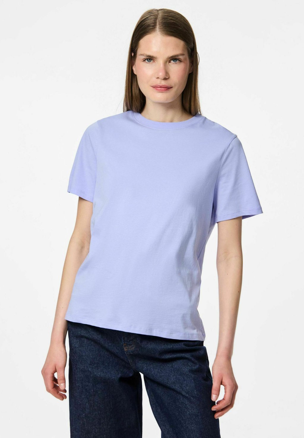 

Базовая футболка PCRIA SOLID TEE Pieces, светло-голубой