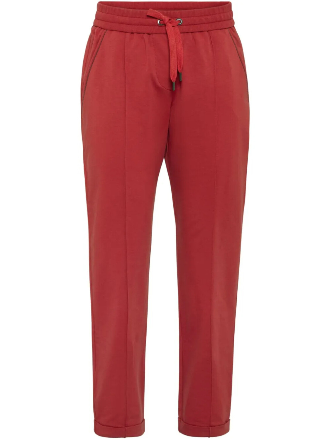 

Brunello Cucinelli спортивные брюки с декором Monili, красный