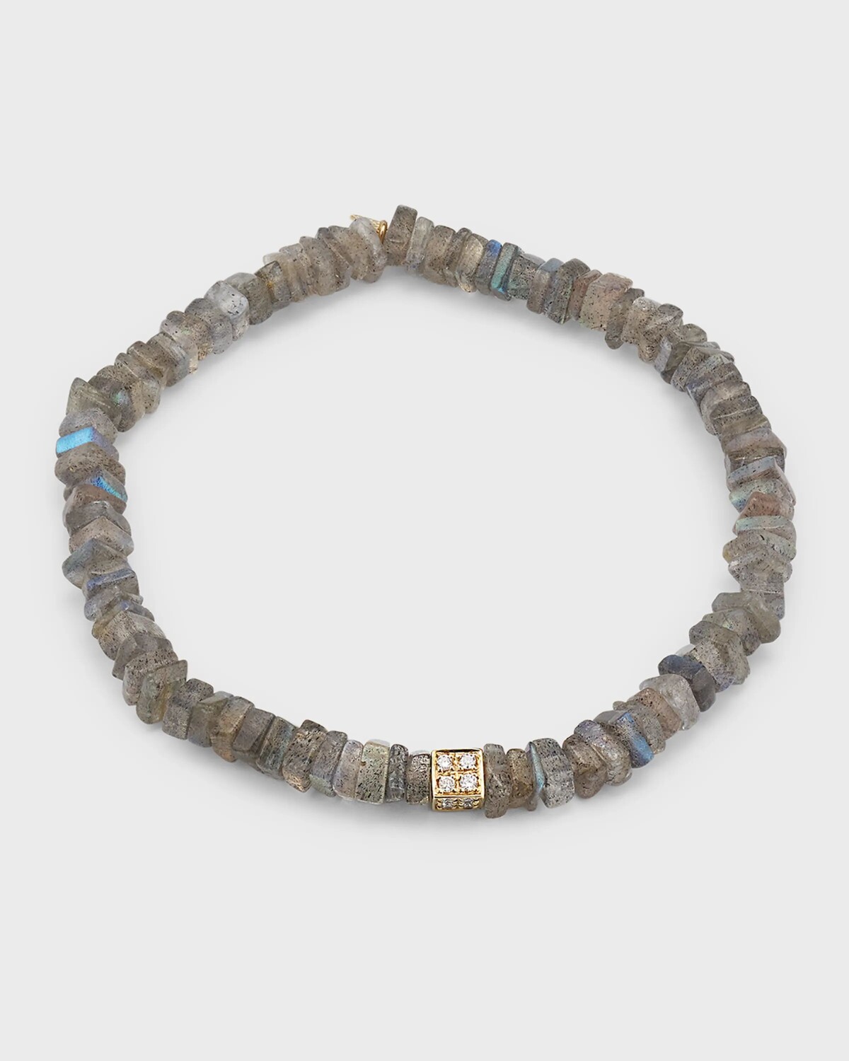 

Браслет из желтого золота 14 карат с бриллиантами и бусинами в форме кубика Sydney Evan