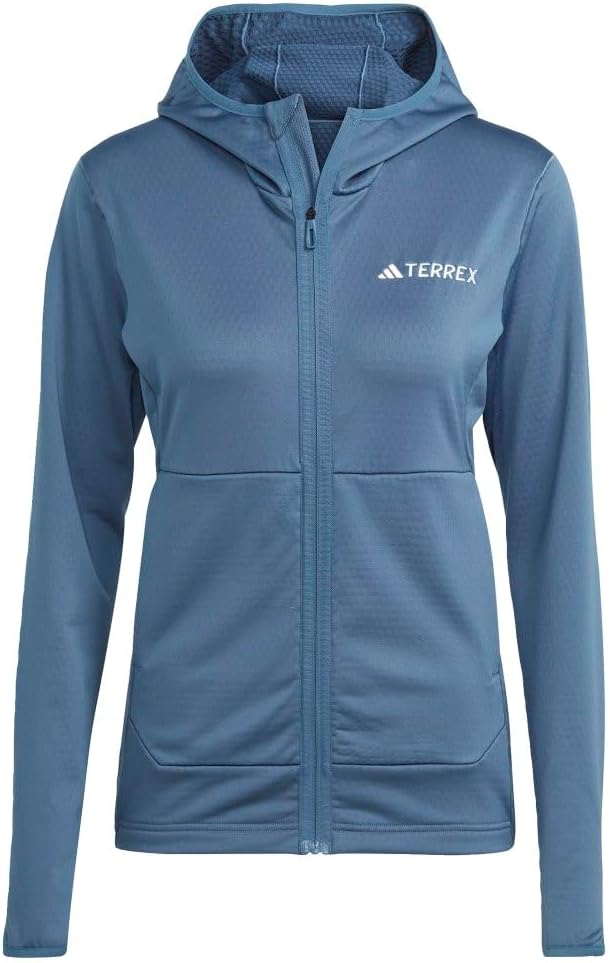 

adidas Женская утепленная флисовая куртка Terrex Xperior Light с капюшоном, Wonder Steel