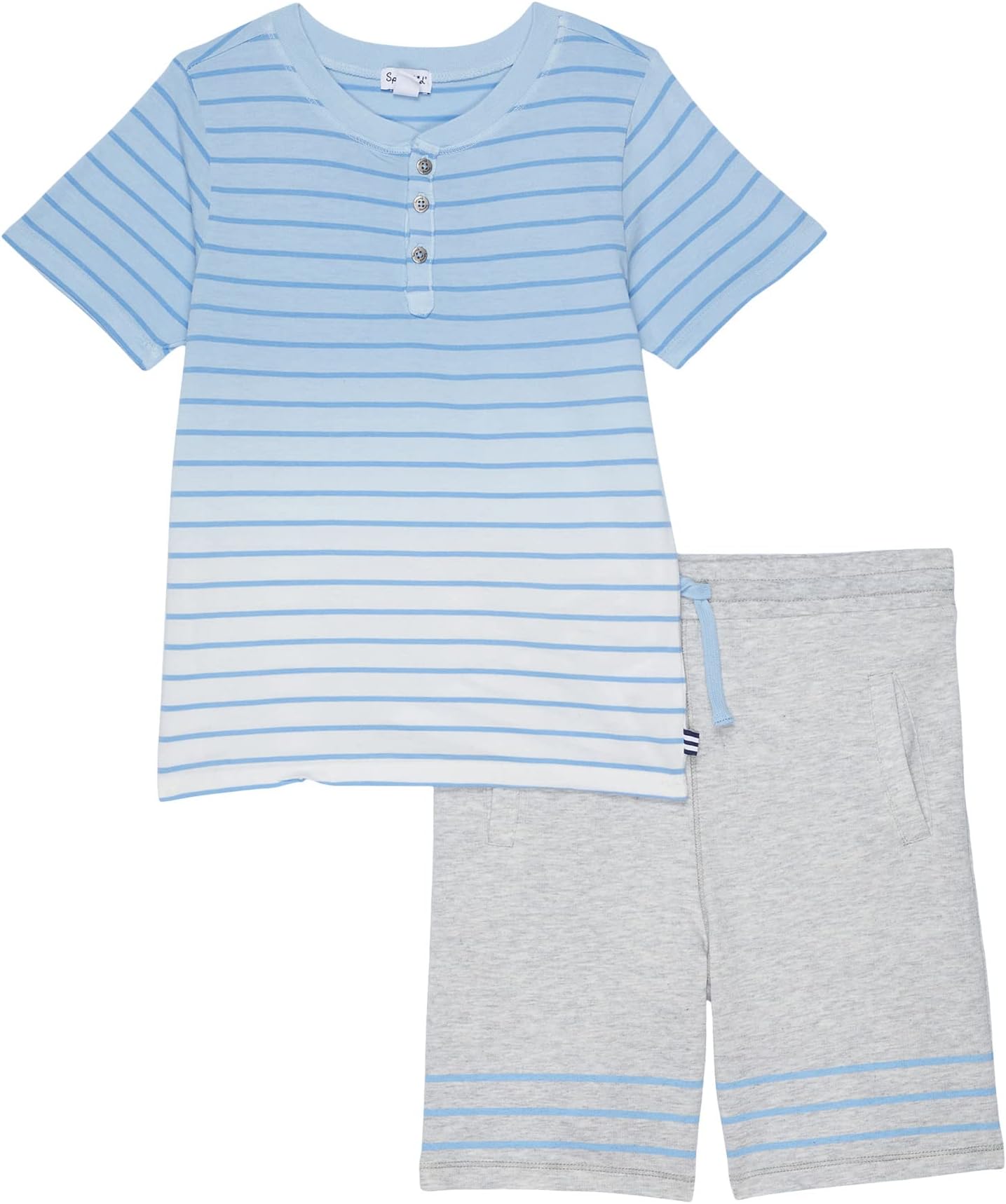 

Детский набор Splendid Littles Dip-Dye Henley Top & Shorts Set, цвет Powder Blue