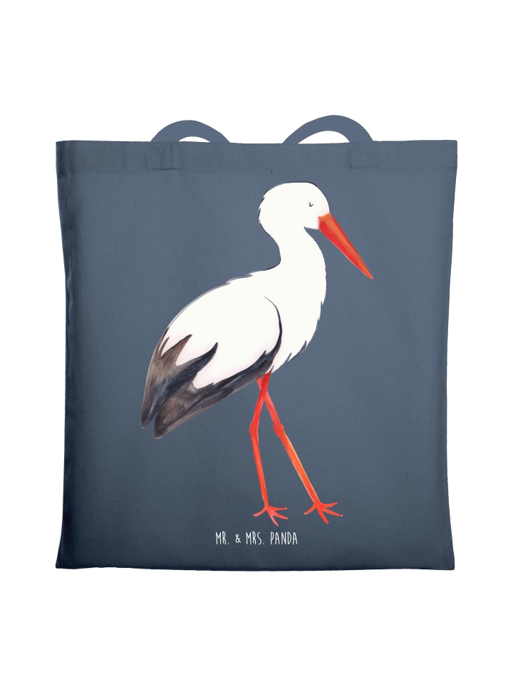 

Mr. & Mrs. Panda Сумка для покупок Stork без надписи, цвета индиго