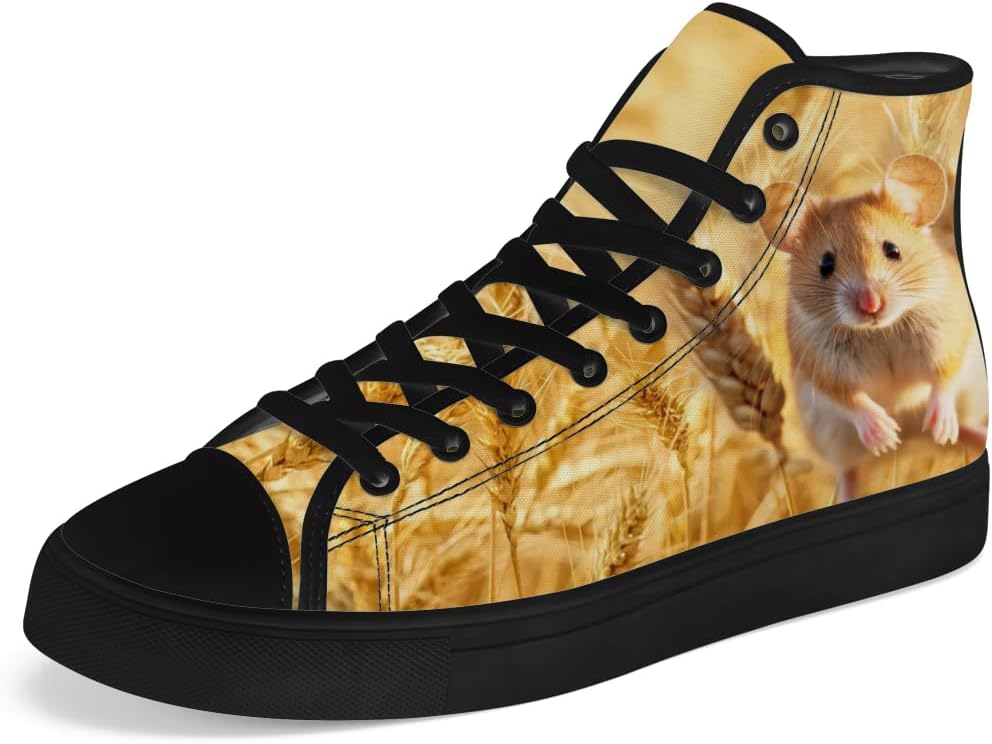 

Кеды на высокой подошве chebing для женщин и мужчин, тканевые обувь 'Wheat Field', высокие кеды на шнуровке, повседневная обувь, подарок для мужчин и женщин, желтый