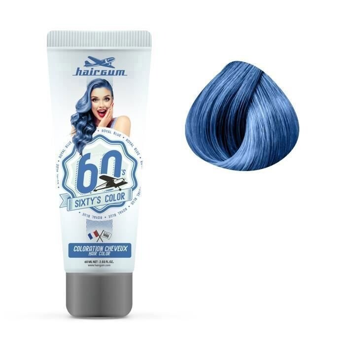 

Временное окрашивание - Royal Blu, полуперманентное окрашивание - Hairgum Inny Producent