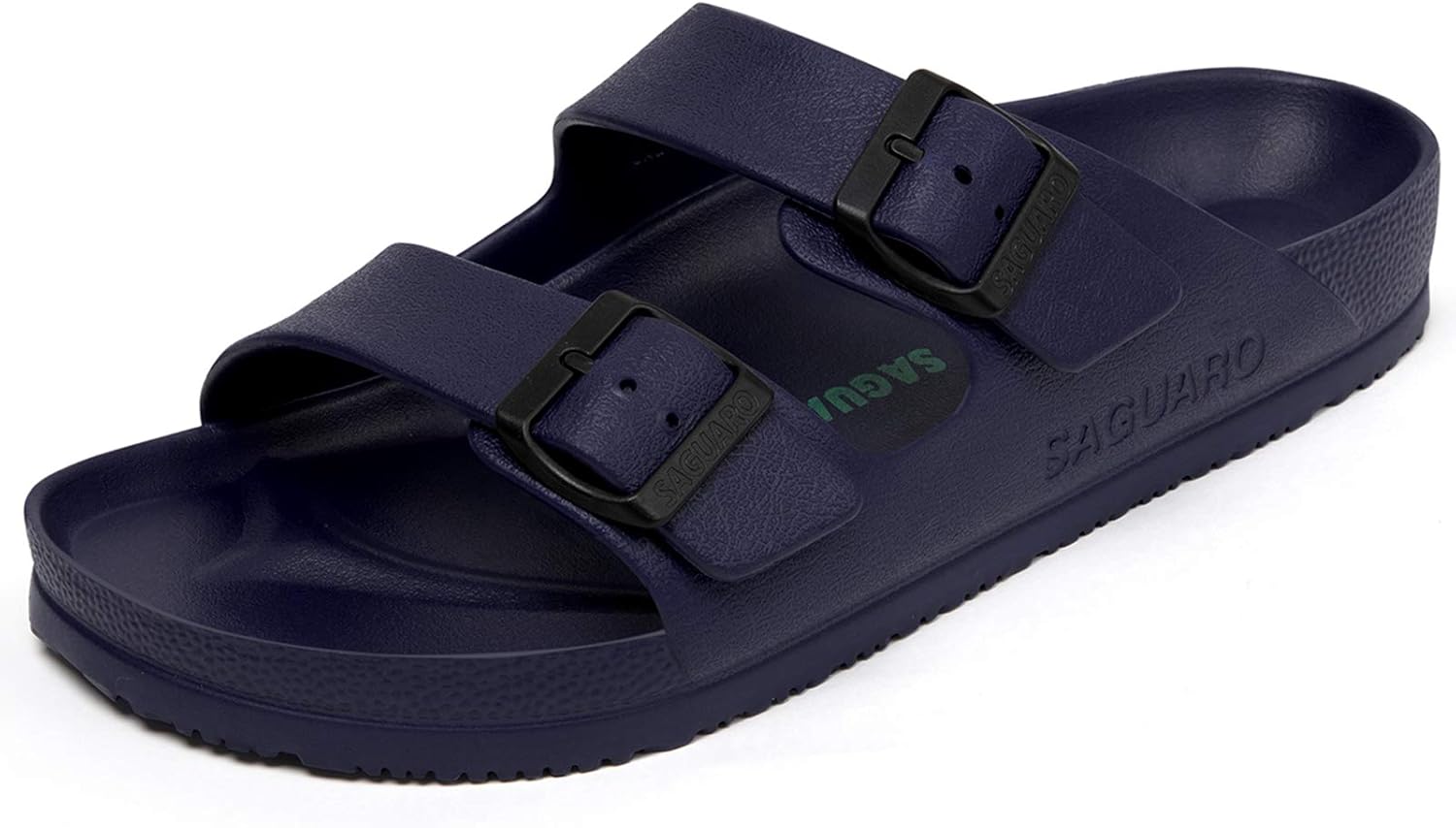 

Мужские и женские сандалии SAGUARO с двойной пряжкой, комфортные, легкие, регулируемые, из EVA с подошвой из резины, черный
