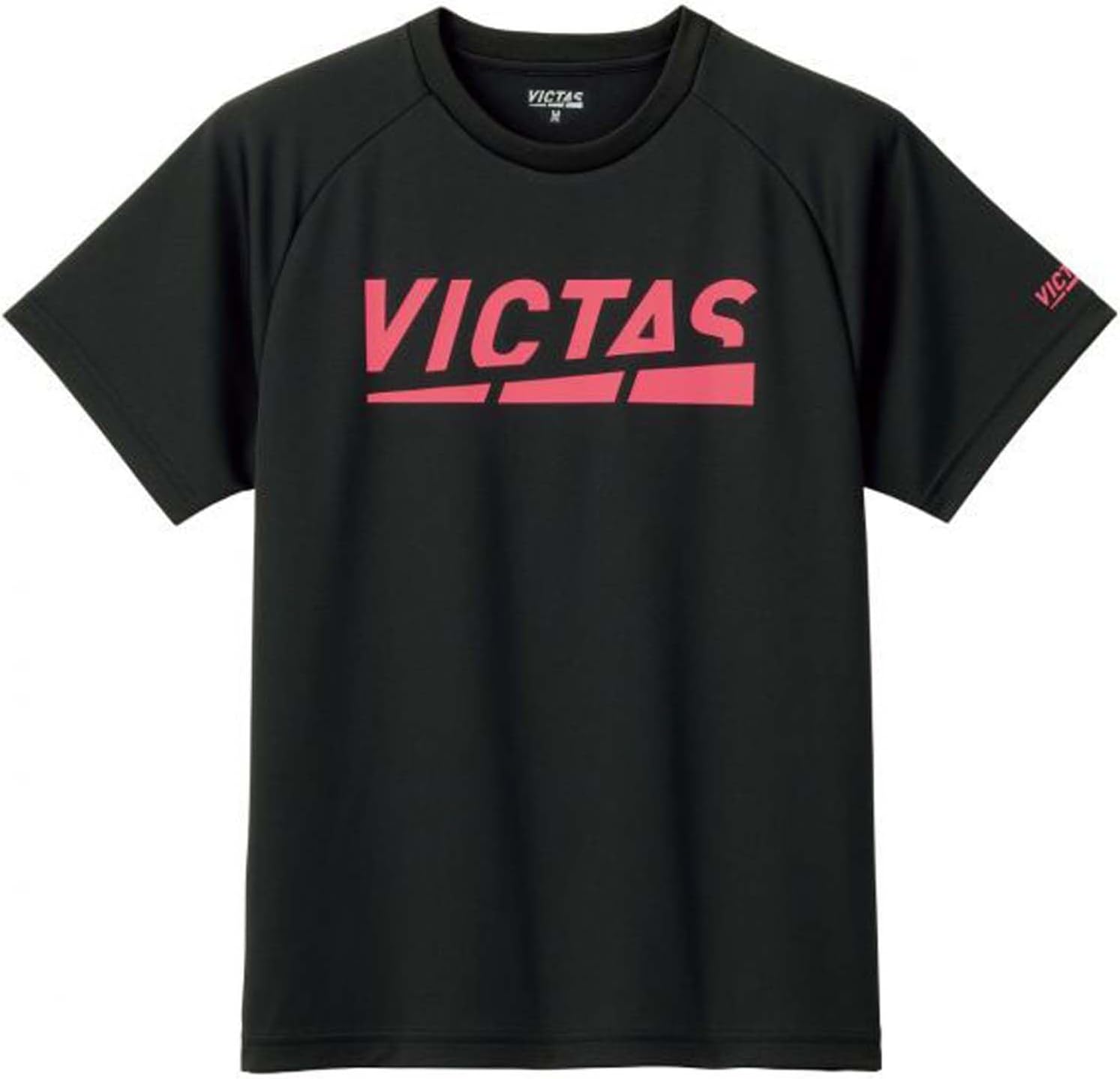 

Футболка с коротким рукавом для настольного тенниса Victas с логотипом PLAY 632101, черный/розовый