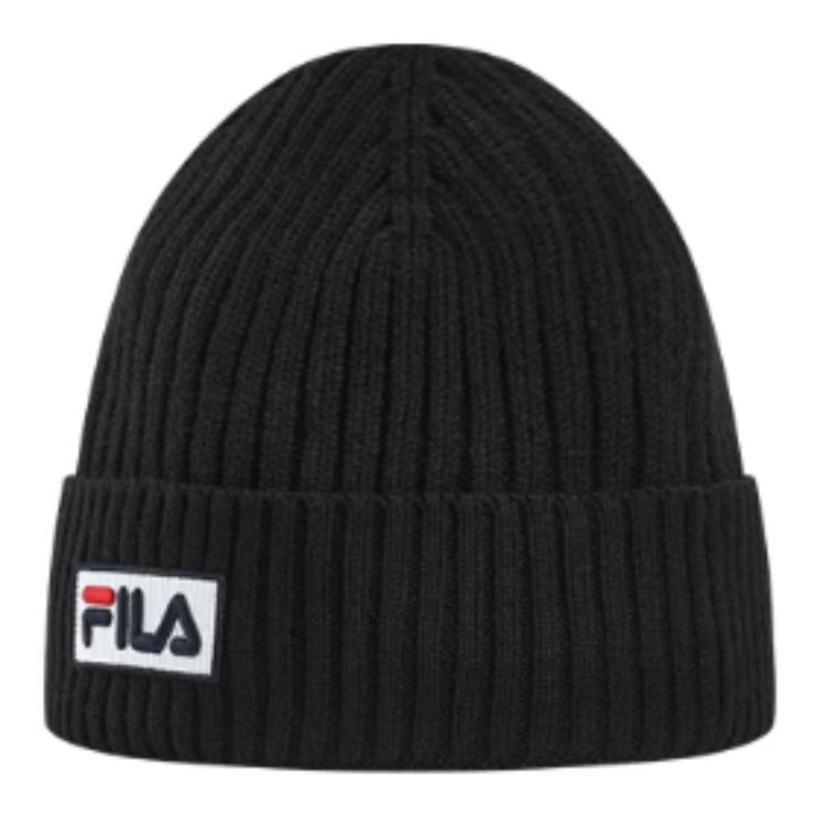

FILA Шерстяная вязаная шапка унисекс черная, Black