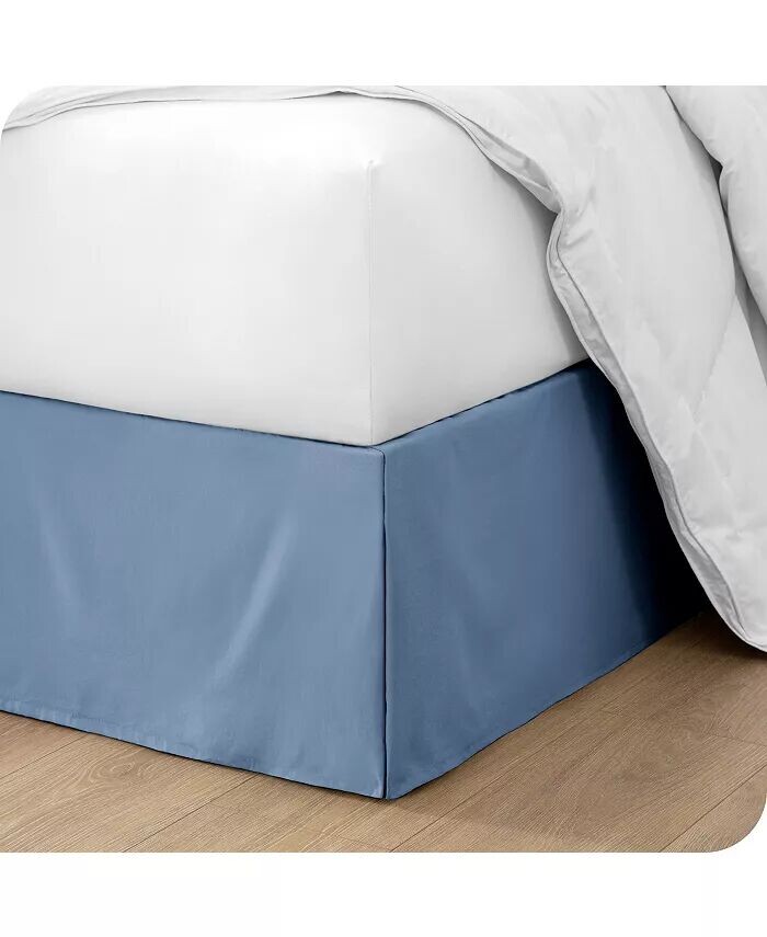 

Специальная 15-дюймовая плиссированная юбка для кровати Twin XL Bare Home, синий