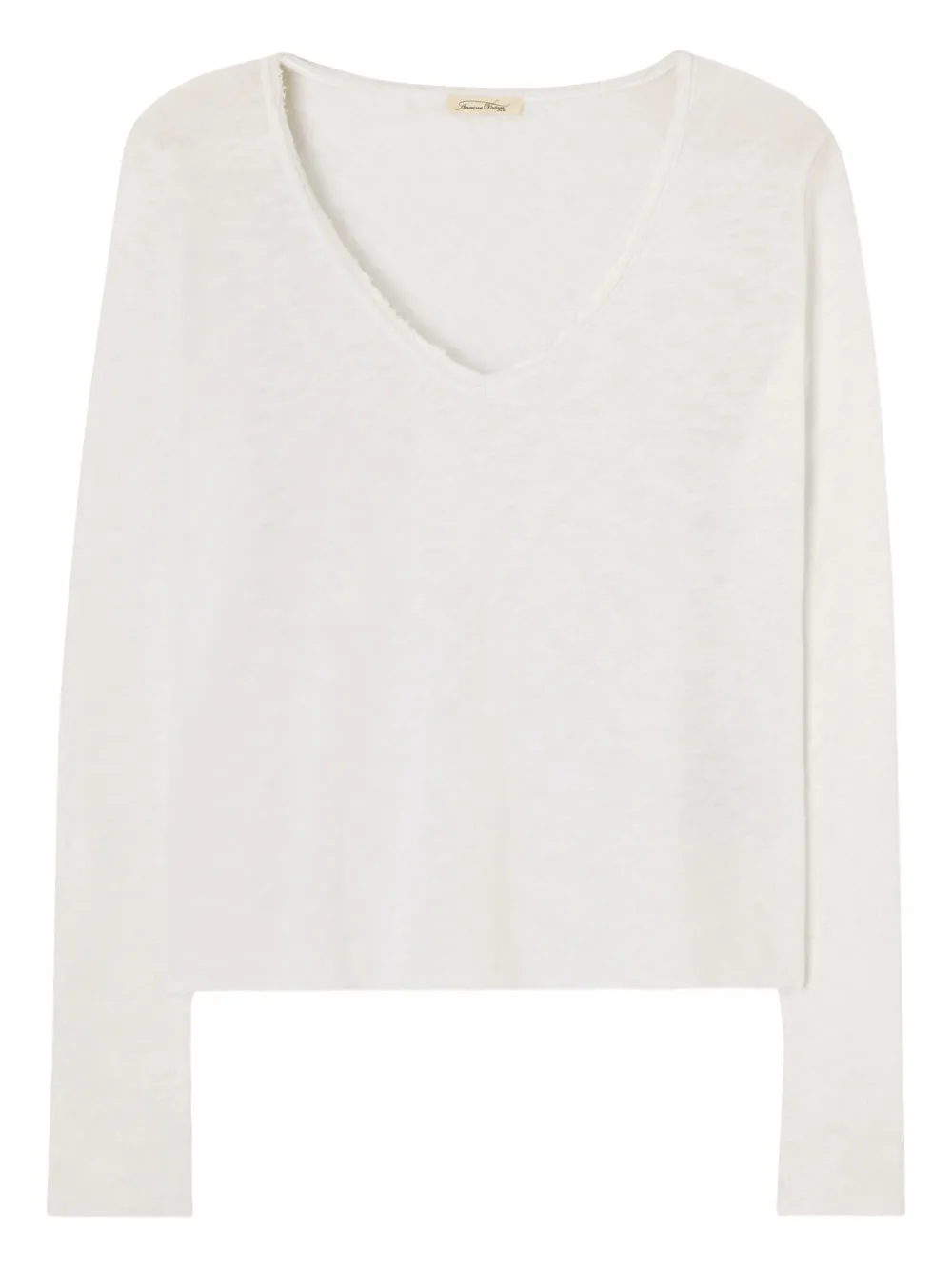 

Футболка sonoma с v-образным вырезом и длинными рукавами American Vintage, белый