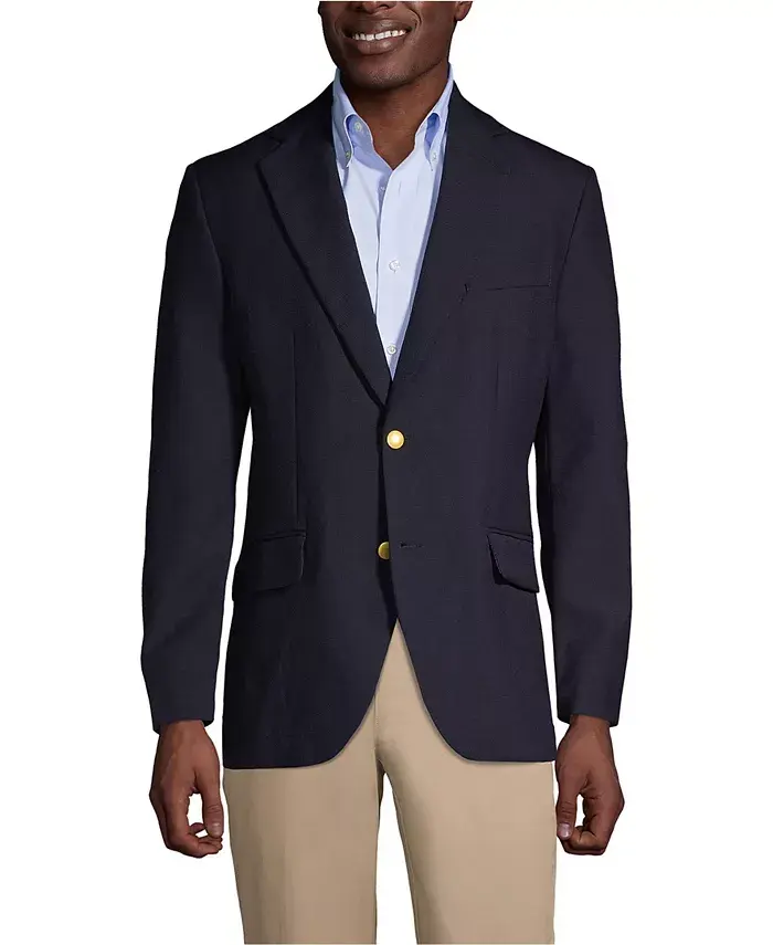 

Мужской блейзер из хопсэка Lands' End, синий