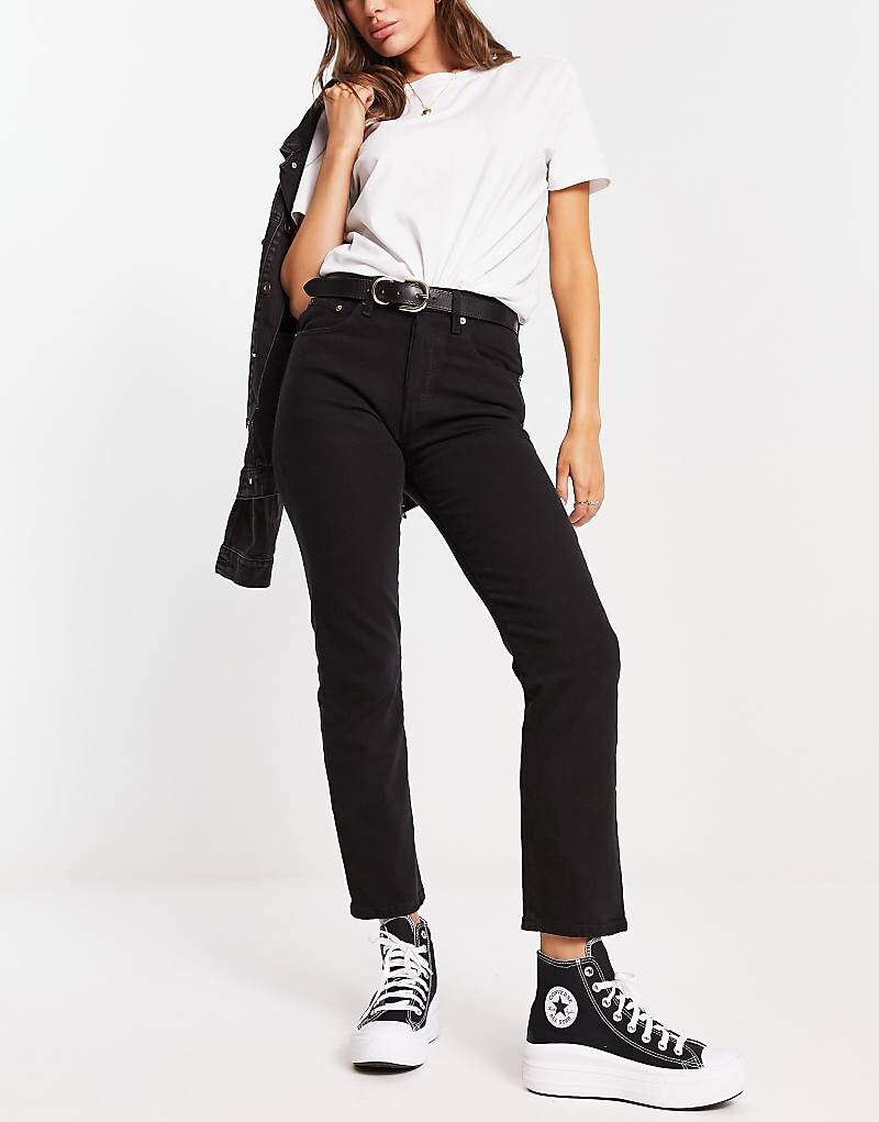 

Levi's – 501 – Черные джинсы с укороченными прямыми штанинами