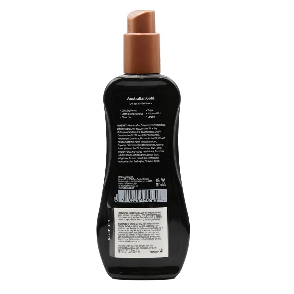Спрей-гель для загара Australian Gold SPF 30 с бронзатором Australian Gold — фото 4