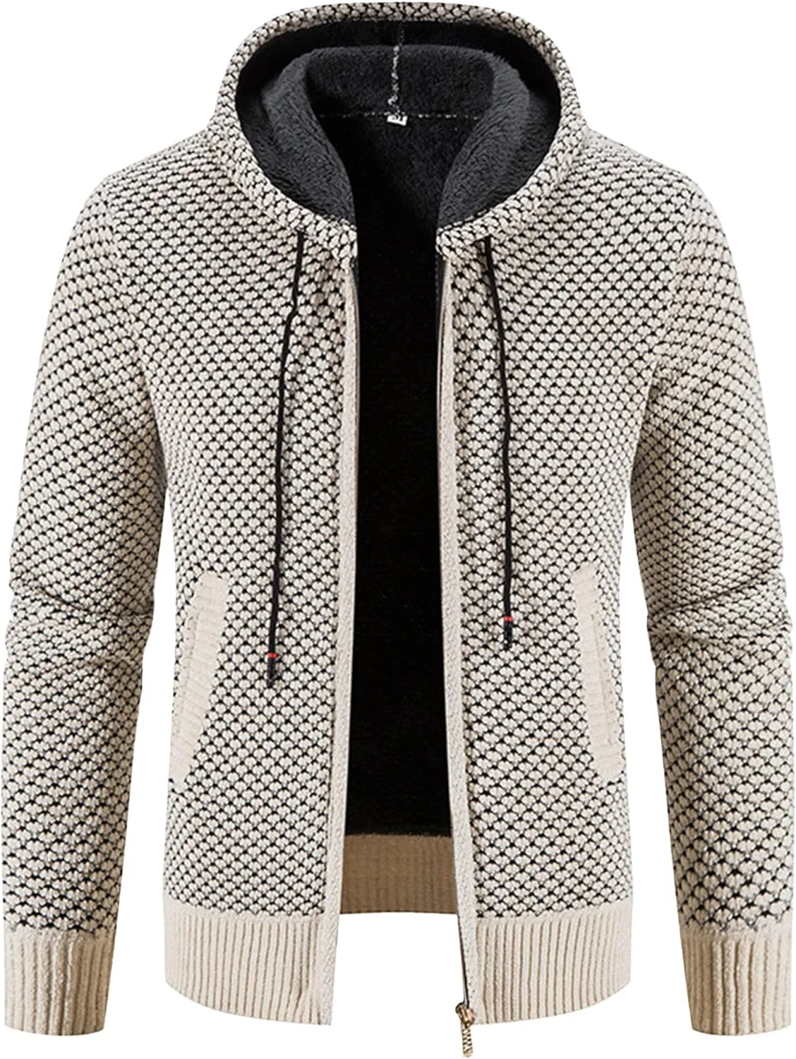 Мужской кардиган с капюшоном на молнии Slim Fit