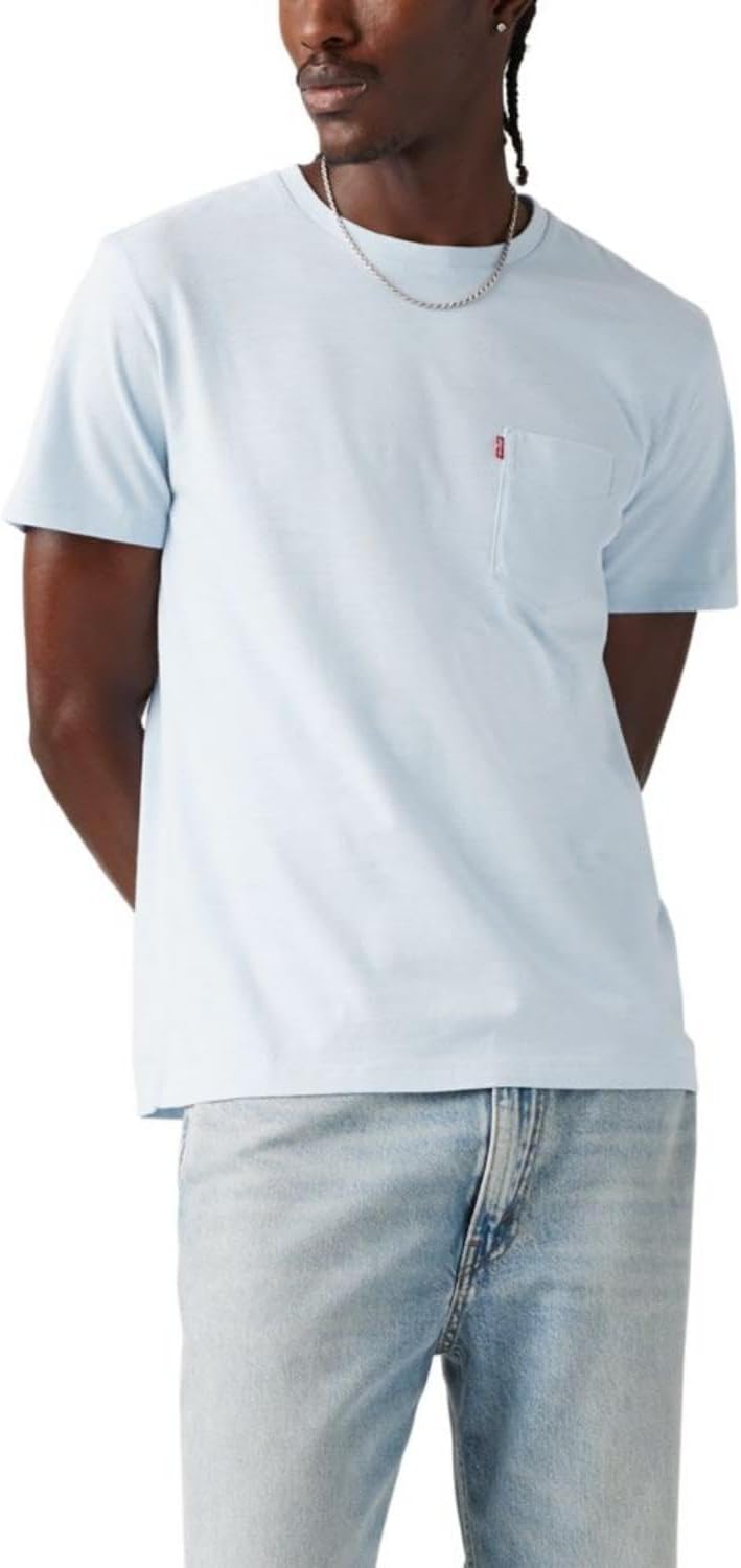 

Мужская футболка Levi's с коротким рукавом и классическим карманом (доступна в большом размере), Niagara Mist Jersey