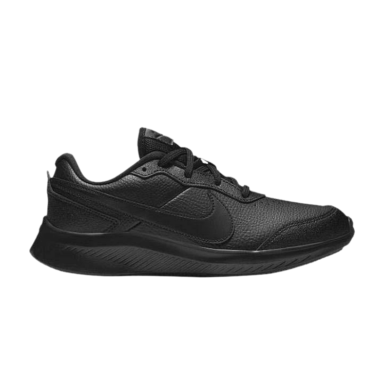 

Кроссовки Varsity Leather GS 'Triple Black', черный