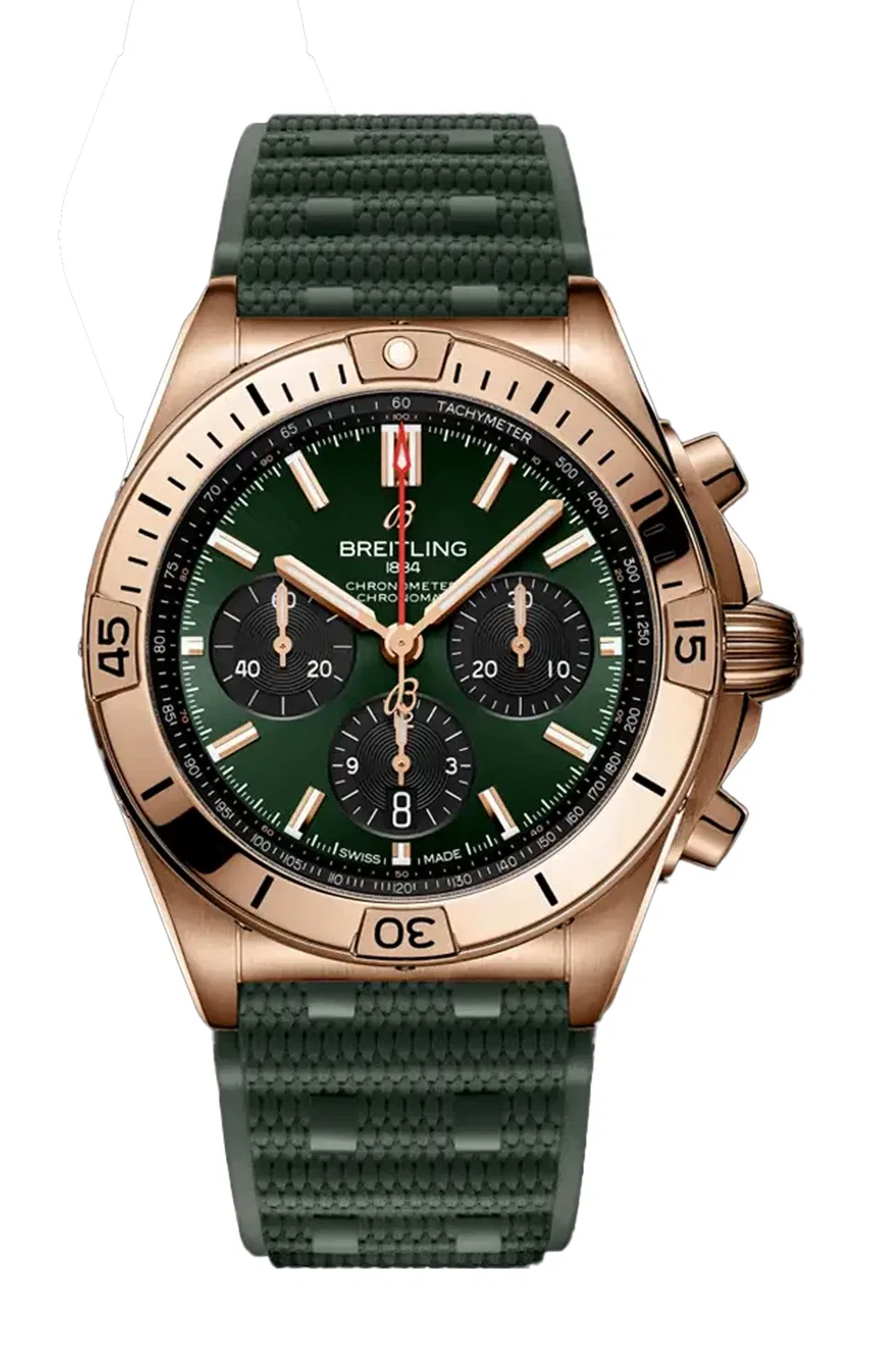 ХРОНОМАТ B01 42 - RB0134101L1S1 BREITLING, золотой