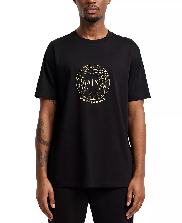 

Футболка Armani Exchange Men's Stud Circle Logo A|X Armani Exchange, черный