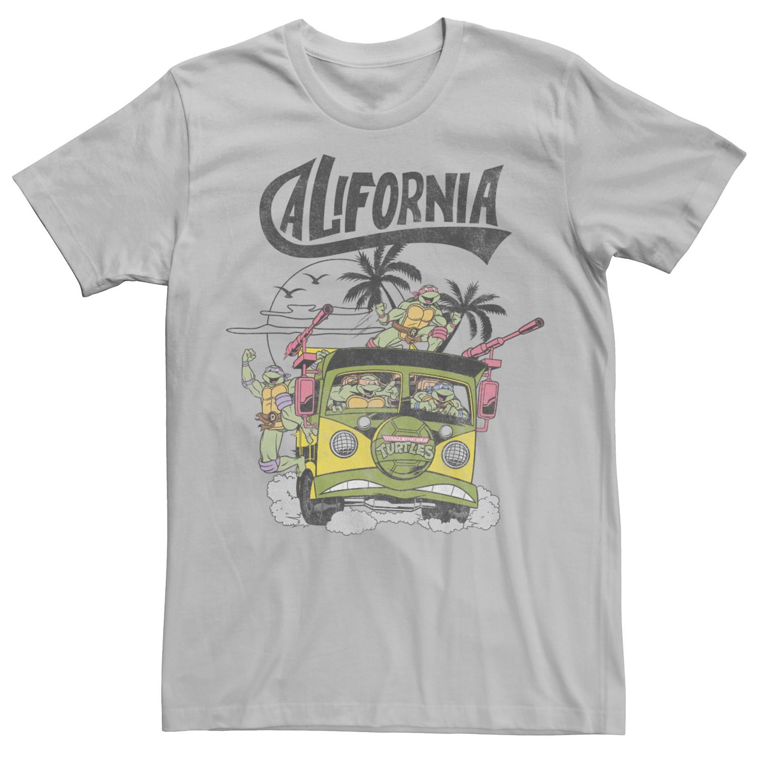 

Мужская футболка Ninja Turtles California Bus Color Pop с короткими рукавами Licensed Character