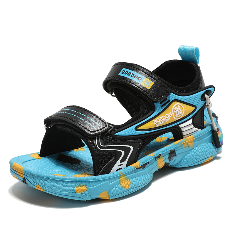 

Дышащие и износостойкие детские сандалии для детей BOBDOG, черный/зеленый