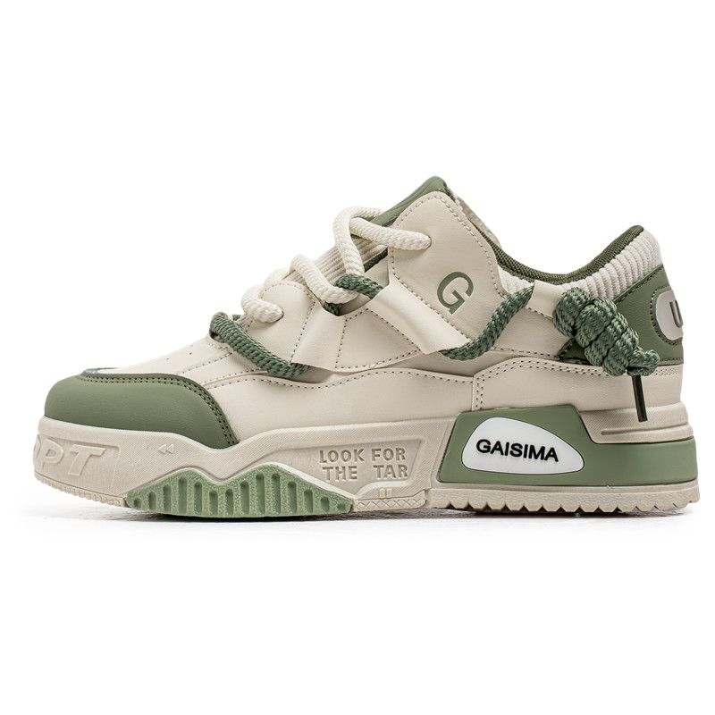 

Мужские дышащие низкие кроссовки для скейтбординга GAISIMA, Beige Green