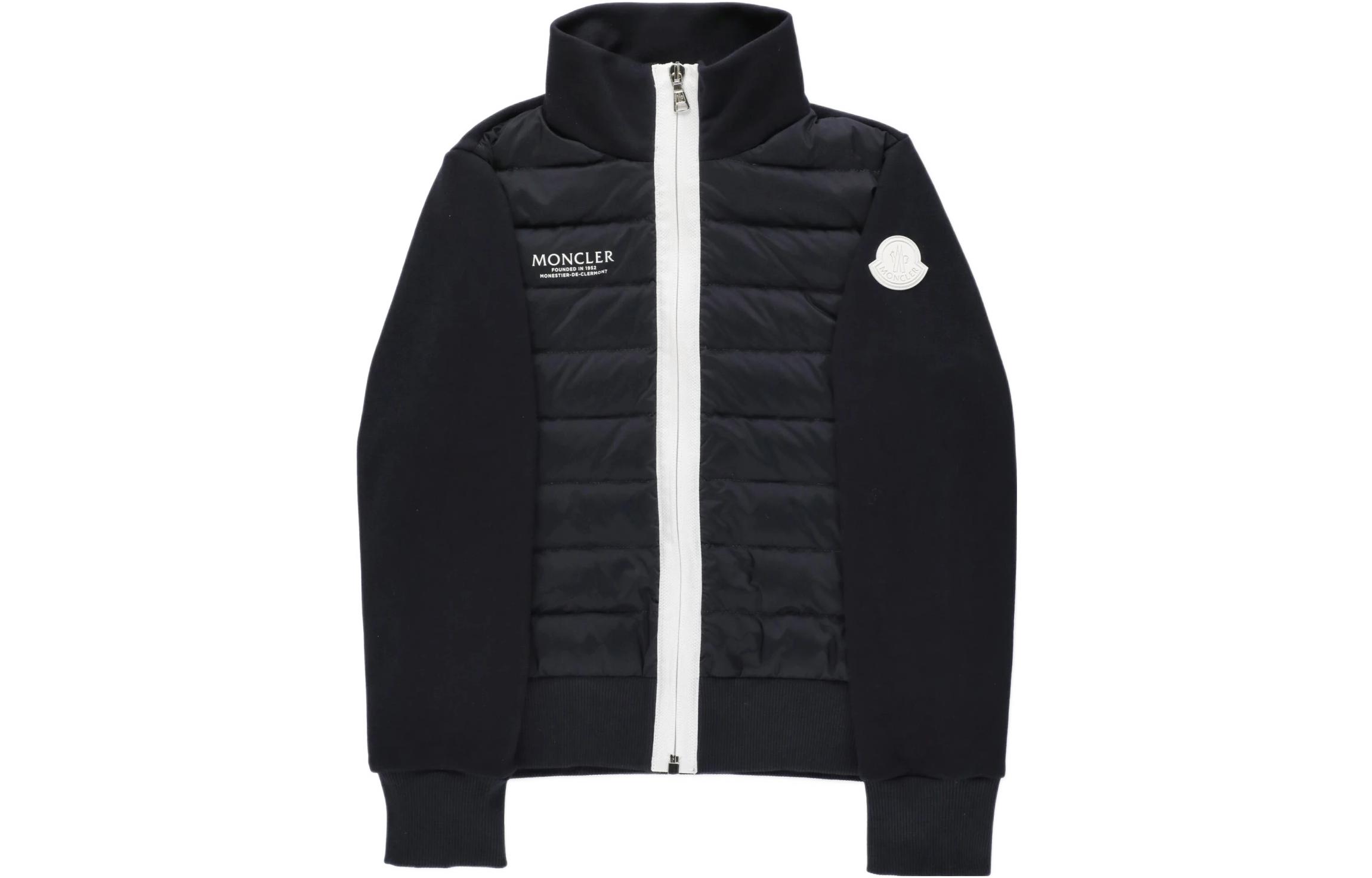 Детская пуховая куртка с воротником стойкой Moderate Moncler, темно-синий — фото 3