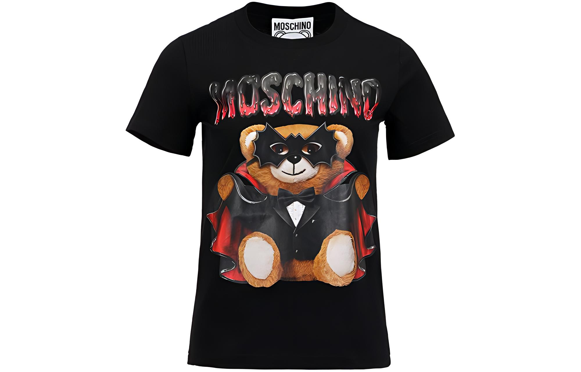 

Футболка женская черная MOSCHINO