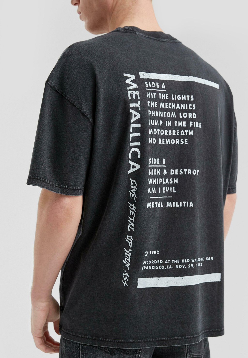 

Футболка с принтом METALLICA BAND- IM LOOSE FIT MIT WASCHEFFEKT QS, черный
