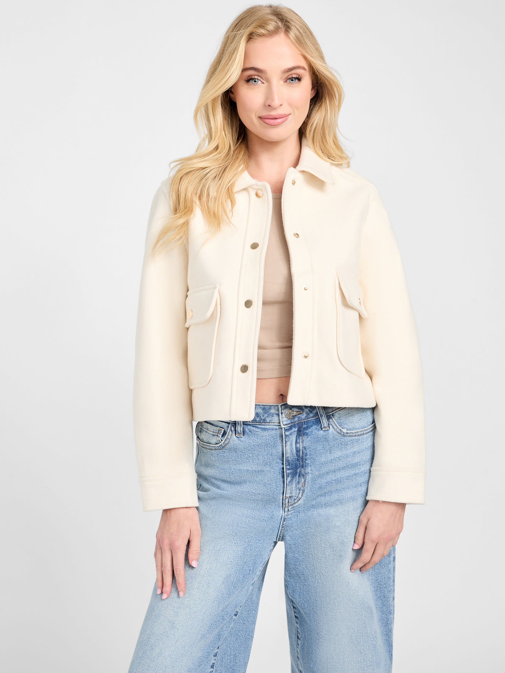 

Куртка из смеси шерсти «Эсмеральда» Guess Factory, цвет vanilla blush