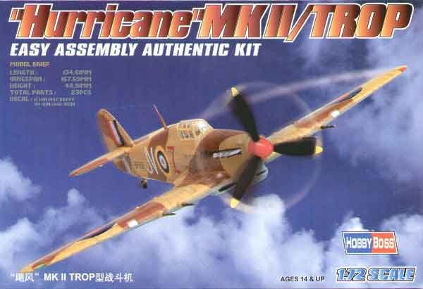 

Комплект модели Hurricane Mk II/Trop Hobby Boss