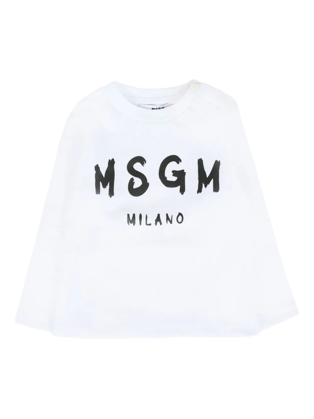 

Футболка с длинными рукавами и принтом логотипа MSGM Kids, белый