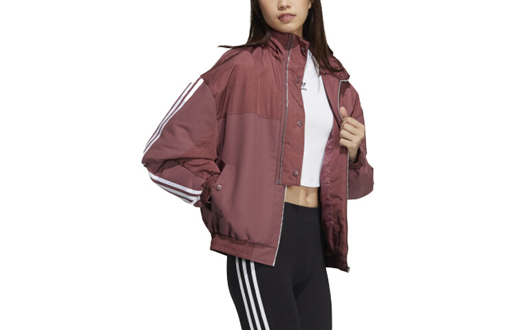 Стеганая куртка женская темно-красная Adidas Originals — фото 3
