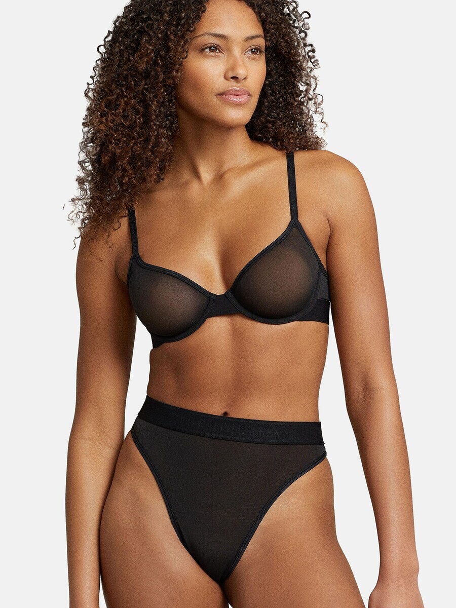 Бюстгальтер на косточках Polo Ralph Lauren Balconette Bra UNLINED DEMI BRA, черный — фото 4