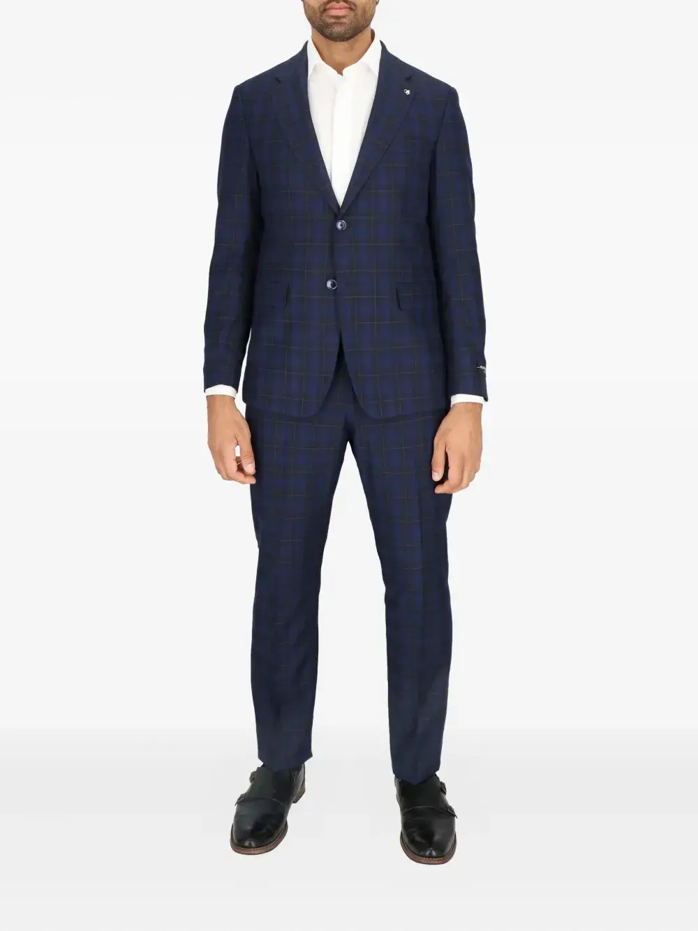 

Клетчатый костюм на пуговицах Scotch & Soda, синий