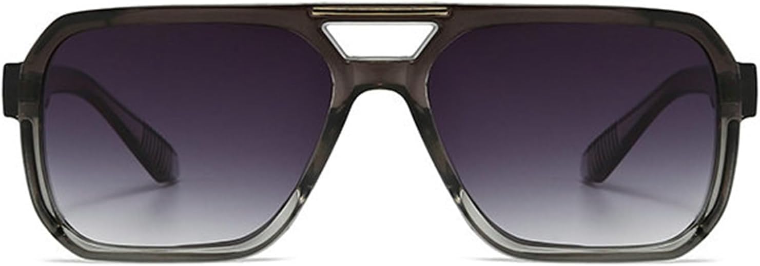 

Мужские солнцезащитные очки Willochra Retro с двойной перемычкой, квадратной формы, градиентные линзы, защита от УФ-излучения UV400, женские солнцезащитные очки с заклепками F27, C3