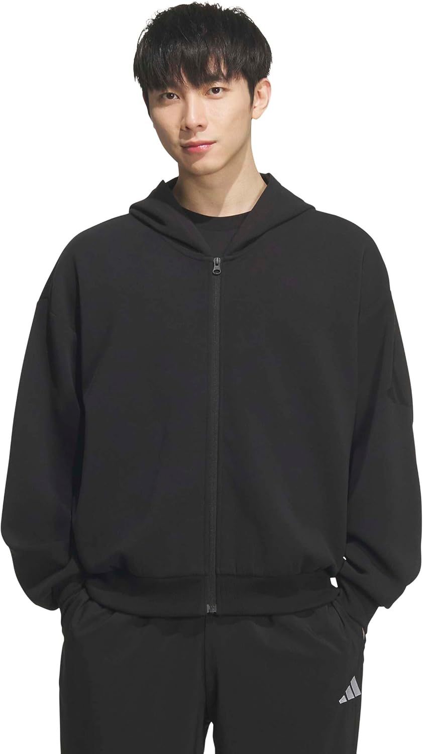 

Мужская толстовка с капюшоном adidas ASZN SOFTLUX FZ, черный