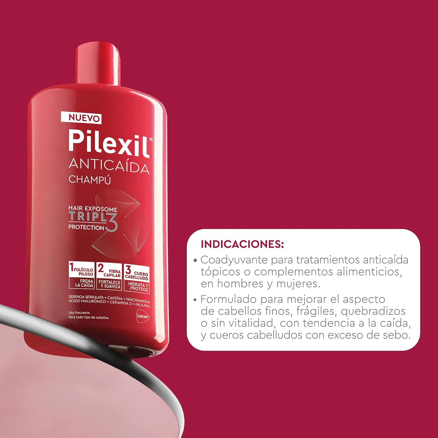 Шампунь для волос тройной защиты от выпадения PILEXIL Pilexil — фото 4