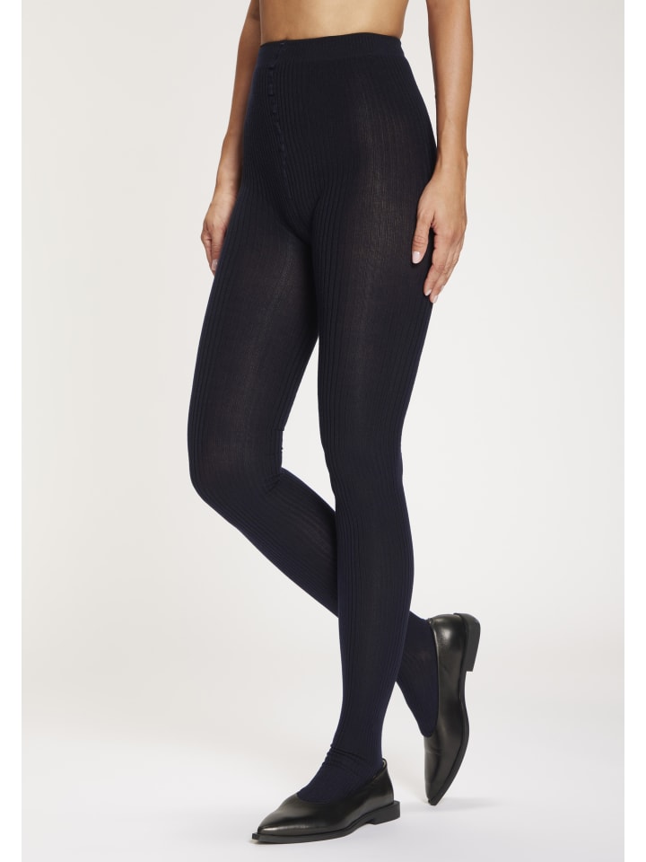 

Copenhagen Studios Вязаные колготки, 1 шт., темно-синие