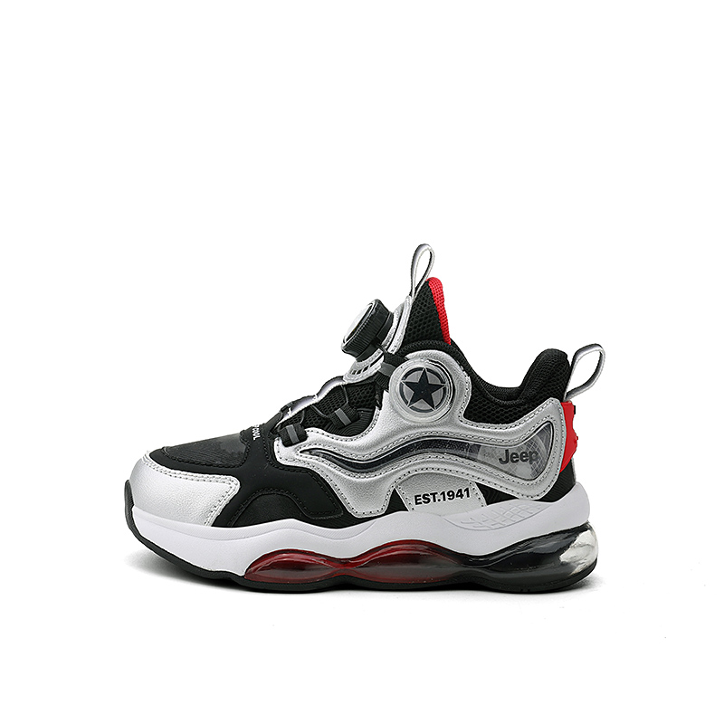 

Износостойкие низкие детские баскетбольные кроссовки Obsidian Black Kids' Jeep