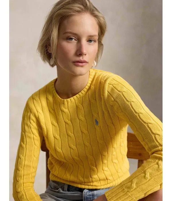 Свитер slim fit Polo Ralph Lauren, желтый — фото 4