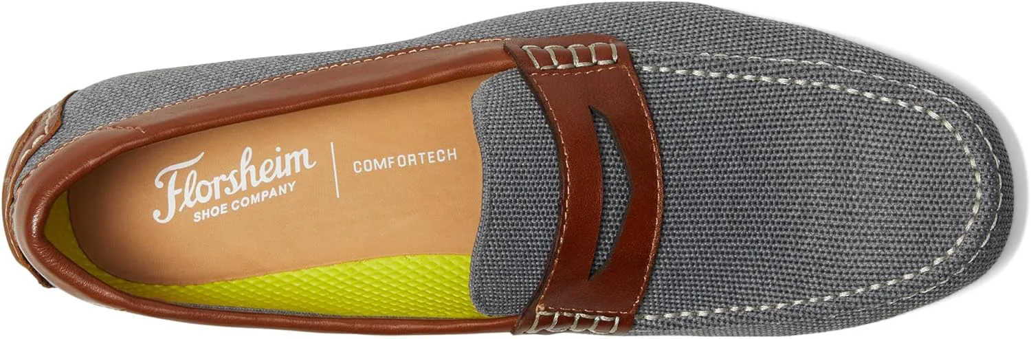 Мужские мокасины Florsheim Motor Knit с пенни и носком-мокто, серый мультиколор — фото 3