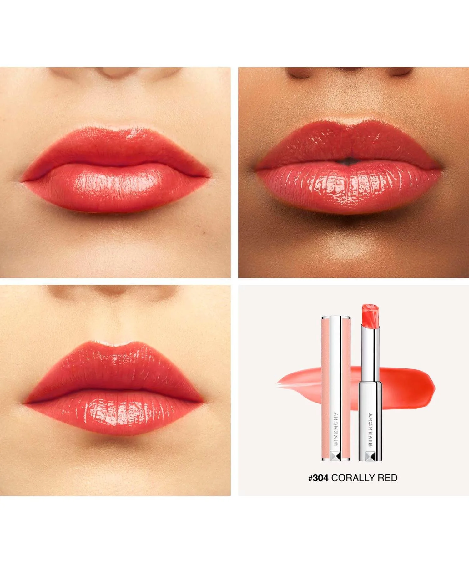 Блеск для губ Rose Perfect Givenchy Beauty, No. 304 Coral Red — фото 3