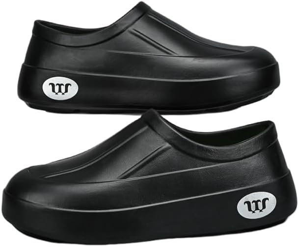 

Удобные нескользящие рабочие ботинки для мужчин и женщин - водонепроницаемые и маслостойкие Hhhchpm, черный