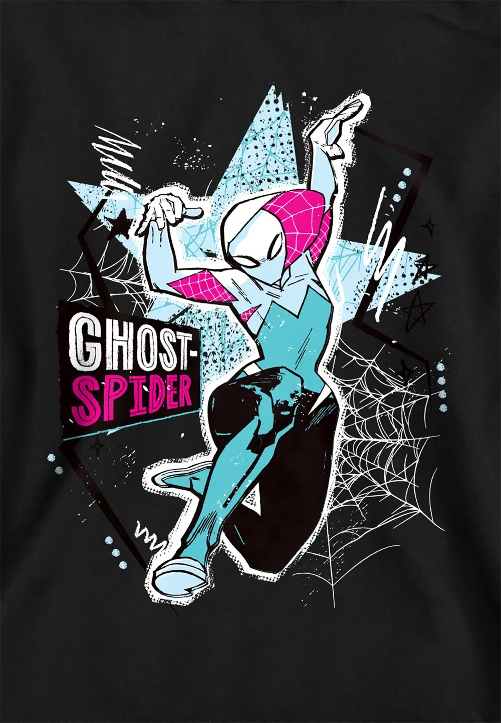 Детская худи Marvel Ghost Spider Web Star, черная, черный — фото 2