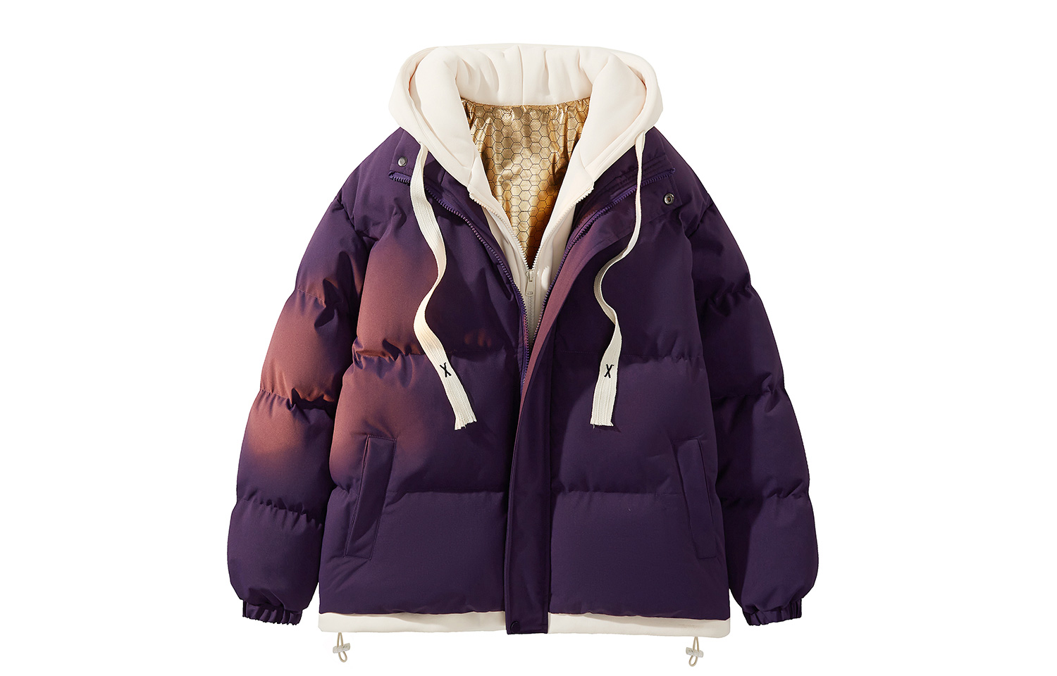 

Пуховик/Куртка унисекс CENPIN, Black+Light Heather Gray