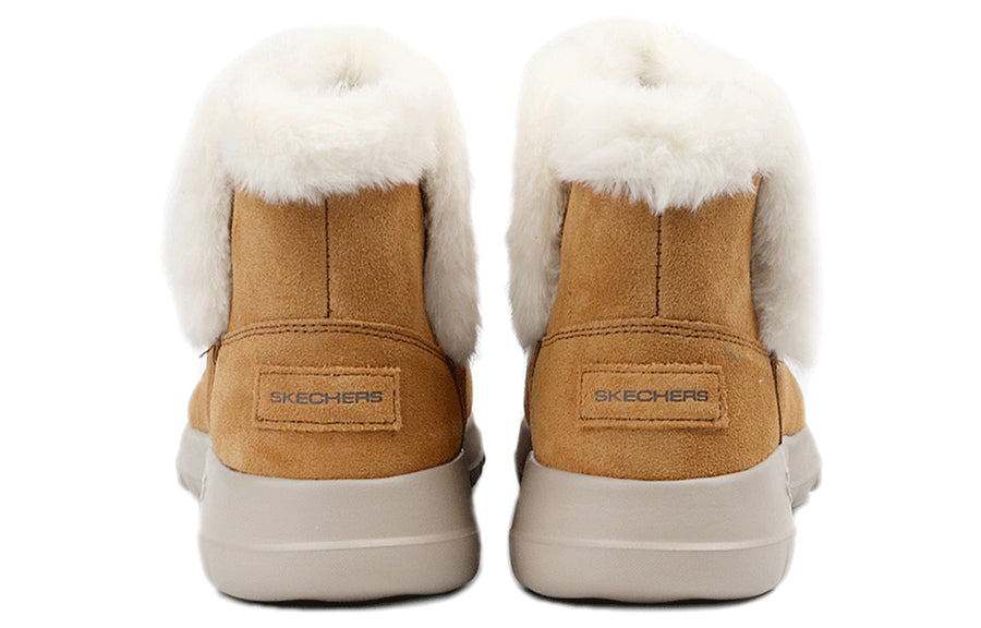 Зимние ботинки женские Skechers On-The-Go замшевые с меховой отделкой, коричневый — фото 4